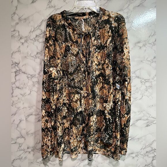 Free People Out For The Night Top in Snake Combo Size S - Picture 4 of 12